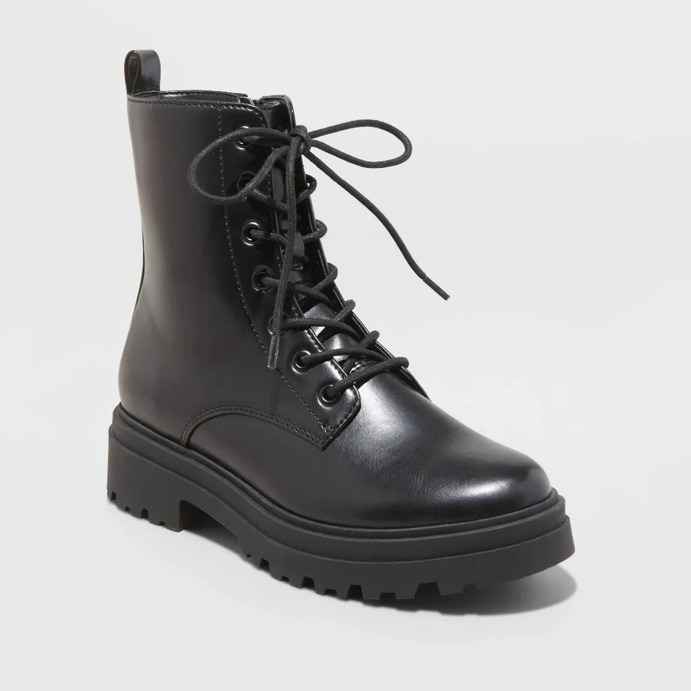 A NEW DAY Bridget Combat Boots - Picture 1 of 8